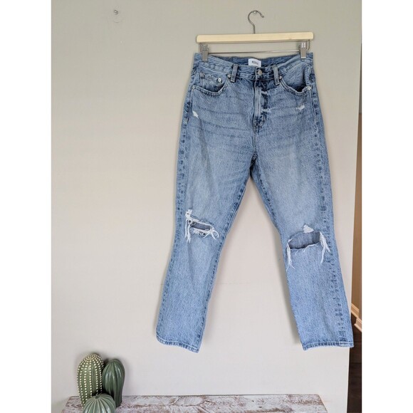 pistola Denim - Pistola Keaton High Rise Slim Straight Jeans Pursue Distressed 100% Cotton 29
